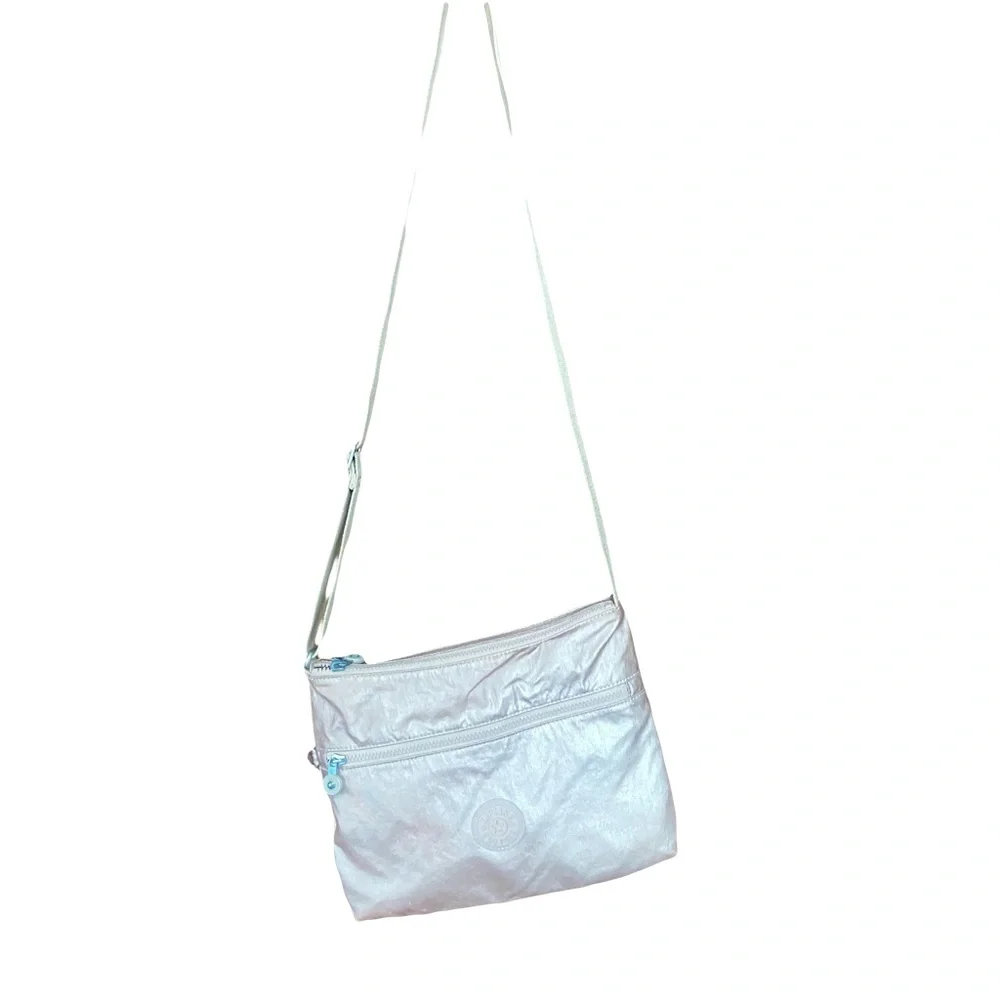 Rose Gold Kipling Pink Crossbody Bag with Signature Style